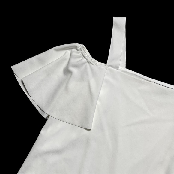 Mango Suit White Cold Shoulder Mini Dress 6 - Picture 2 of 8